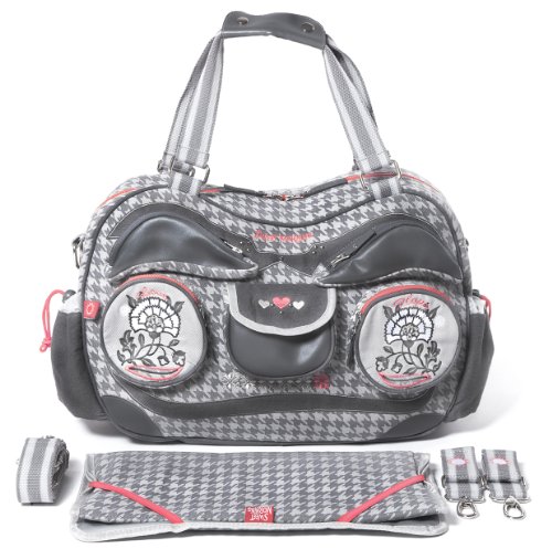 Sweet Morning WI01RA12 Radio Ga Ga Wickeltasche Design Flower von Sweet Morning sehr gut für Zwillinge geeignet, grau