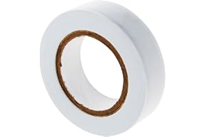 Zenitech - PVC Isolerande Tejp 0.15mm - Bredd 15mm - Längd 10m - Ideal För Elektriskt Arbete - Lätt Identifiering - Vit - 10m