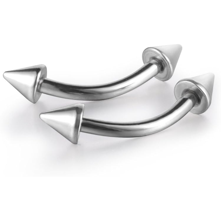 Barbeille Arcade Titane FIBY - Piercing Sourcil, Oreille, Cartilage 8mm/1.2mm, Anti-Allergique (Doré)