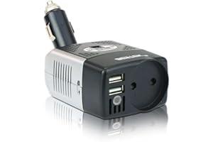 ‎BESTEK BESTEK Wechselrichter 12V 220V, Spannungswandler,Konverter Ladegerät Zigarettenanzünder Inverter Transformator mit 2 USB Ports, 150W - EU Stecker …