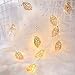 Produktbild JiaMeng Blätter Lichterkette mit LED Lichtervorhang Sternenvorhang Innen & Außenlichterkette Wasserdicht Deko für Wohnzimmer, Weihnachten, Hochzeiten, Party