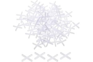 FOEEORT 500 PCS Tile Spacers, 2mm Tile Spacers, Decorative Tile, Tile spacers for Accurate Tile Positioning DIY Paving Tiling Wall Tiler Garden Slabs(White)