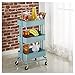 Produktbild BEI-YI Abnehmbare kleine Trolley Rack Abstellfläche - DREI Etagen - Wohnzimmer Küche Home - 35 * 45 * 87cm (Farbe : Blau, Design : No tie Rod)
