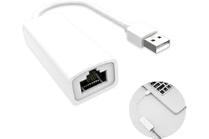 wilcractk Adaptador USB Ethernet USB2.0 RJ45 (100 Mbps) USB Ethernet - Compatible con Portátiles, PC, TV Mac (Windows 7-11, macOS, Linux) - Plug & Play, Conexión Estable por Cable