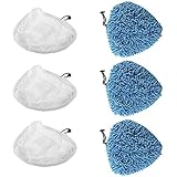 Spares2go Corail et serpillères en microfibre pour Aldi Easy Home 59322 1500 W nettoyeur vapeur (3 de chaque)