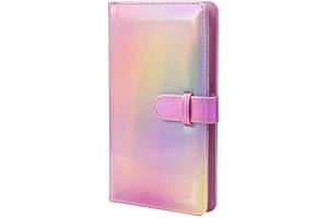 BERFEA album per polaroid Album fotografico con 96 tasche per Fujifilm Instax Mini 12 11 9 8 8+ 25 7s 50 90 Polaroid Snap/Zip/Z2300/PIC-300, HP Pignone, Kodak Mini 3 pollici (rosa Coloful)