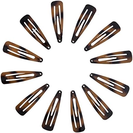 Glamour Style - Snap Hair Clips Black - Pack of 12 - Multi-Coloured