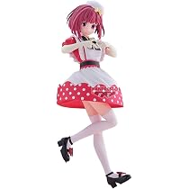 Figurine Hoshino Rubi Oshi No Ko 18 Cm - Statue PVC Robe à Pois Roses - Décoration Bureau Cadeau Fan