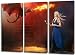 Produktbild Game of Thrones 3teilig im Gesamtmaß 120x80 cm, Bild auf Leinwand gespannt, Leinwandbild, 1A Qualität zu 100% Made in Germany! Kein Poster Kein Plakat! Echtholzrahmen mit beigelieferten Zackenaufhängern. Fertig bespannt, Sofort dekorieren.