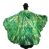Frau Schal Kolylong® Frauen 197*125CM Chiffon weichen Stoff Schmetterling Flügel Schal Kostüm Zu (Grün) - 
