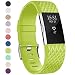 Produktbild Onedream Kompatibel für Fitbit Charge2 Charge 2 Armband Damen Herren Ersatzarmband Sport Band Gelb Grün