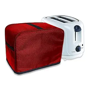 NABAAT Dust Proof Water Proof Washable Cover for 2 Slice Toaster Pop up Kitchen with Pockets Standard Size, Red (11?x 6.5?x 8?)