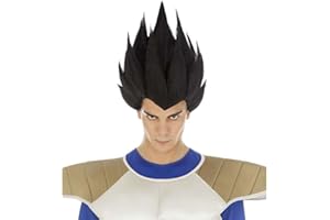 Chaks Peluca Vegeta Saiyan Negro Dragon Ball Adulto