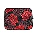 Price comparison product image ASKSWF Design Custom Red Roses On Black Sleeve Soft Laptop Case Bag Pouch Skin for Air 15inch"(2 Sides)