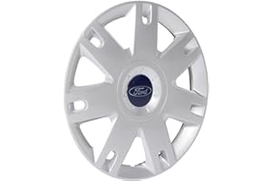Ford Genuine 15'' Steel Wheel Trim Hub Cap Silver With Blue Emblem Single x1 For Fiesta 2002-2008 Fusion 2001-2012 1320901
