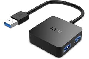 ICZI Hubs USB 4 Ports,Hub USB 3.0 pour Transfert de données 5Gb/s,Multi USB pour PC/Ordinateur,Compatible avec Windows XP/Vista/7/8/10,Mac OS,Linux