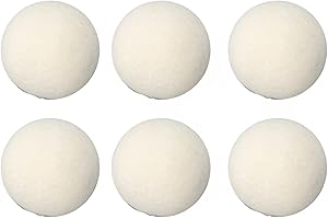BAOFUYA 6 Sztuk Kulki do Suszarki B?bnowej, Wysoka g?sto??, Redukuje Elektryczno?? Statyczn?, Wielokrotnego U?ytku, Pranie We?niane, 4cm