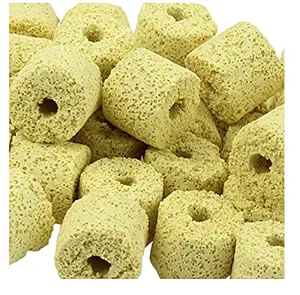 MR TRADERS Yellow Ceramic Ring Aquarium Filter Media 500g in Media Bag