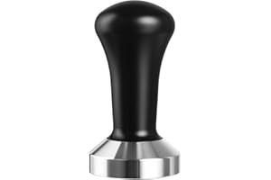 CAPFEI Tampone da caffè 51 mm, base in acciaio inox, per caffè espresso da 51 mm, con manico in alluminio, stile barista