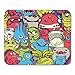 Produktbild AOCCK Gaming Mauspads, Gaming Mouse Pad Green Pattern Alien and Monsters Cool Cartoon Funny Cute Halloween 11.8"x 9.8" Decor Office Nonslip Rubber Backing Mousepad Mouse Mat