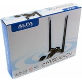 Alfa Network AWUS036ACM - 802.11ac MiMo Dual-Band 2.4/5 GHz Wi-Fi USB Adapter