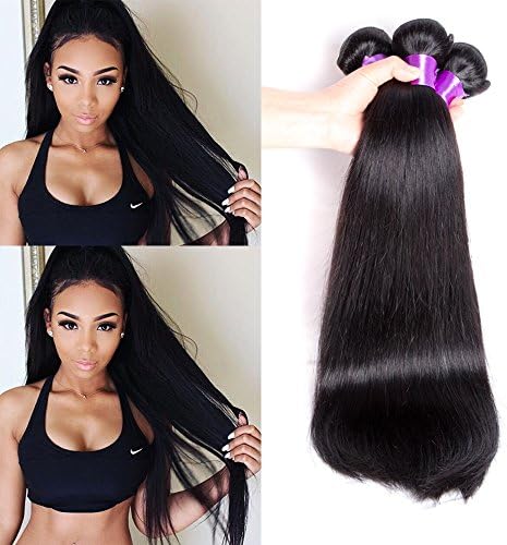 JiSheng 8A Grade Unprocessed Brazilian Virgin Hair Straight 4 Bundles 400g(14.11oz) per Lot ,100% Unprocessed Brazilian Human Hair Weave Natural Color