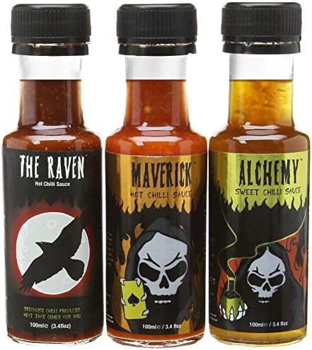 Grim Reaper The Raven/Alchemy/Maverick Chilli Sauce Gift Pack
