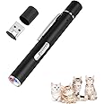 Mumoo Bear Cat Dog Red Pointer Light Toy, 3-in-1 Cat Toys Cat Dog Interactive Toy, USB Rechargeable LED Cat Pen Light, Pet Scratching Practice Chase Training Tool Funny Flashlight（Black）