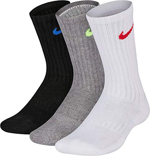 Nike Performance Cushioned Crew Training (3 Pair) Chaussettes Enfants Noir