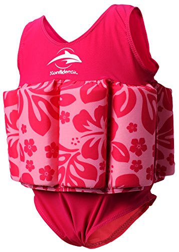 Konfidence Float Suit - Pink Hibiscus (4-5 Years)