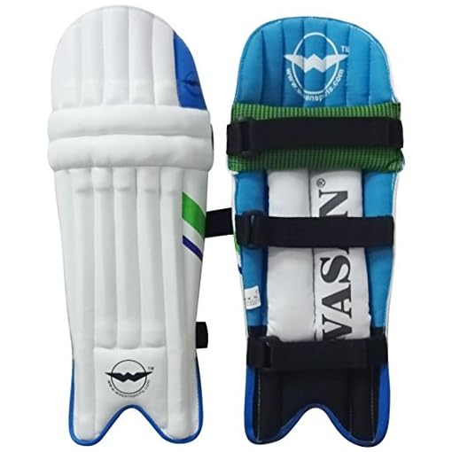 Wasan Cricket Batting Legguard Pads (4-8 Years), Size XXS (White)