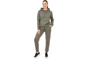 CASUALKING Tracksuit Womens Full Set Autumn Lounge Wear Sets Two Piece Activewear Warm Pullover Hoodie and Jogging Bottoms with Drawstring and Pockets