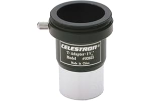 Celestron 93625 1,25-calowy uniwersalny adapter T do lustrzanek analogowych lub cyfrowych, srebrno-czarny, Universal T-Adapter