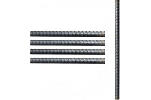 COCUS 5 PACK High-Tensile Steel Rebar Reinforcement Bar 12mm x 450mm | Concrete Reinforcing Mesh Threaded Bar for Foundations & Slabs | BS 8666:2005 Compliant