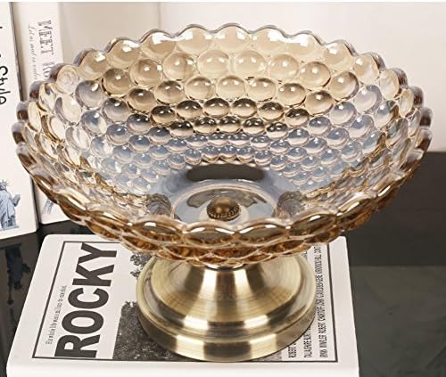 Highquality luxurious European-style fruit decoration American decorative ware Practical home coffee table crystal glass fruit bowl