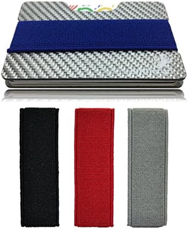 Ultra-Slim Minimalist Card Holder (Real Carbon Fibre). NFC &amp; RFID blocking protection. (Minimalist wallet, slim credit card wallet for men, thin designer billfold, mini rfid card case) (Silver)