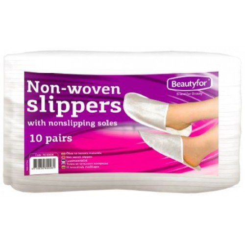 10 Paris Non-Woven Slippers Beautyfor with Non-slip sole x 10