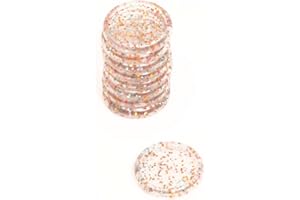 Craftelier - Anneaux en S en Pastique à Paillettes pour la Reliure des Agendas, Carnets de Notes ou Albums de Scrapbooking | Lot 9 Pièces de 25 mm Diamètre - Couleur Or, Bleu et Rose avec Pailletté
