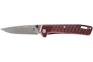 Gerber Navaja de bolsillo con clip para cinturón, Zilch, Longitud de la hoja: 7,9 cm, caucho/acero 7Cr17MoV, Rojo, 31-004069