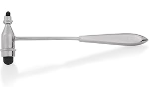 AFH WEBSHOP Neurologischer Reflexhammer Trömner Tromner | Für Hautreflexe und Oberflächenreaktionen | Metall mit doppelten Funktionskopf