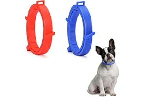 yufana 2 Stücke Flohhalsband für Hunde und Katzen – groß, Verstellbares Flohhalsband für kleine Hunde, Flohhalsband für Katze,Einstellbar 62 cm, Große, Mittlere und Kleine Haustiere Sind Geeignet