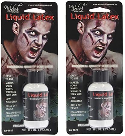 2 X Halloween Liquid Latex Theatrical Quality Scar Latex 29.5ml