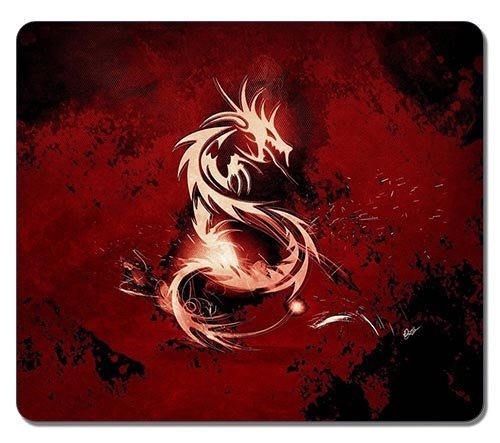 Brian114 Professional Gaming Mouse Pad with 12.9 x 11 Inch Large Dimensions Mouse pads- Red Dragon
