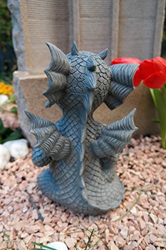 Gartendrache zeigt den Mittelinger Drache Figur Garten Gartenfigur TOP - 3