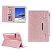 Price comparison product image iPad Mini 4 Cover, Mini 3/Mini 2/Mini Case, Sparkly Glitter PU Leather Folio Stand Smart Cover Multi-Angle Viewing Auto Wake/Sleep Protective Book Cover iPad Case for Apple iPad Mini 1/2/3/4 - Rose
