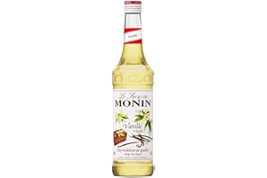 MONIN - Sirop de Vanille de Madagascar - Pour Café, Chocolat Chaud, Capuccino ou Latte - Arômes Naturels - Bouteille en Verre - 70 cl