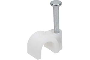 MIRATIC Miraitc Uchwyt Kablowy Uchwyt Kablowy Okrągły zestaw 100 sztuk Uchwyt do Kabli Elektrycznych dla Uporządkowanego i Prostego Zarządzania Kablami (Ø 6 mm)