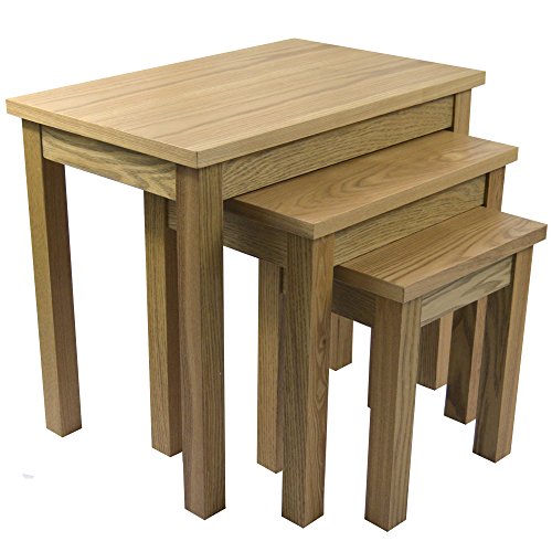 Home Discount Oak Occasional Oakridge Nest Of Tables