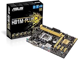 Asus H81M-PLUS Mainboard Sockel LGA 1150 (ATX, Intel H81, 2x DDR3 Speicher, 2x SATA III, VGA, DVI-D, HDMI, 2x USB 3.0)