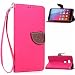 Produktbild Huawei Honor 5X Lederoptik PU Leder Hülle (Frei 2 in 1 Ball Touch Pen) CaseHome Nature Blatt Etui Magnetverschluss Stil PU-Leder Brieftasche [Standfunktion] Deckel Klapptasche Schale Flip Foliant Schützende Haut Hüllen Mit Wallet Kartenfach Magnetverschluss Standfunktion Handytasche Taljereep Lanyard Strap Tragen Folio Tasche Schutzhülle(Rosa Color)